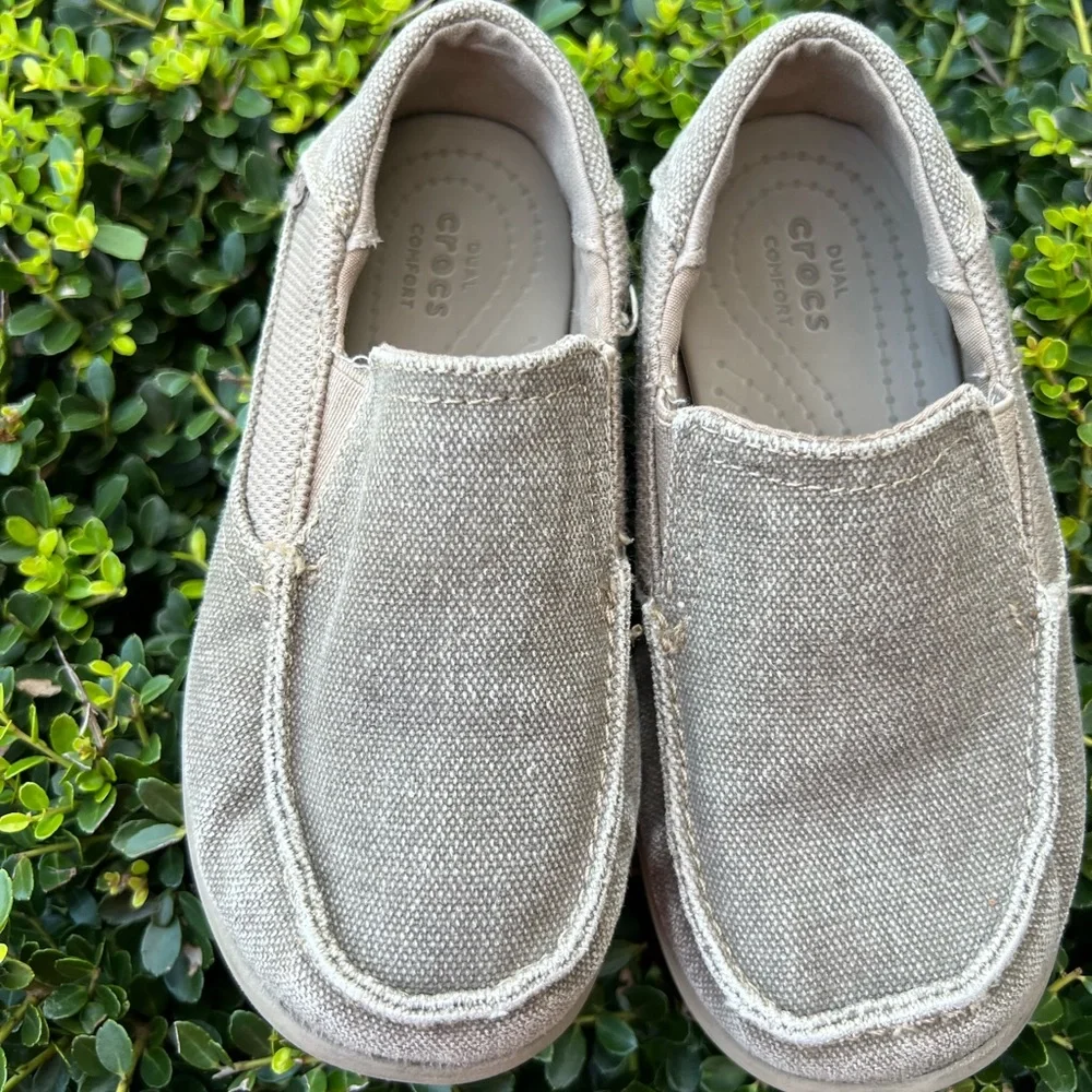 Crocs Santa Cruz 2 Khaki Comfort Slip On Loafers Size C11